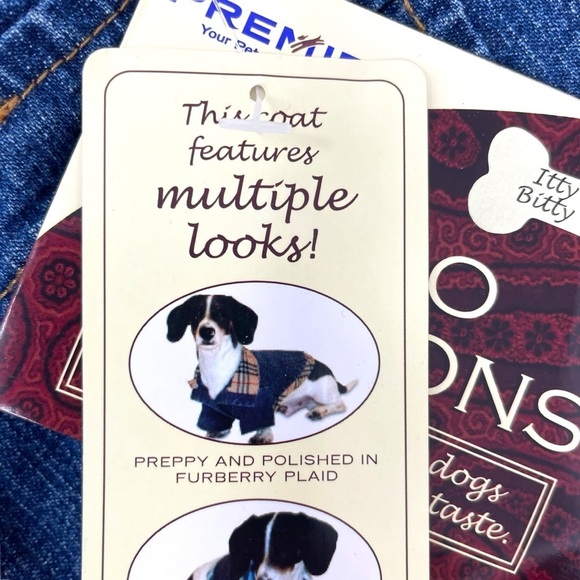 NEW Premier Fido Fashions 4 in 1 Dog Jean Jacket  Size 7" Itty Bitty (XXS) - Picture 4 of 13